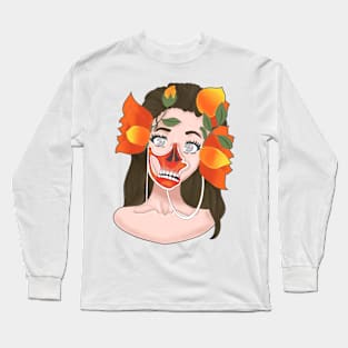 Skull Flowers Long Sleeve T-Shirt